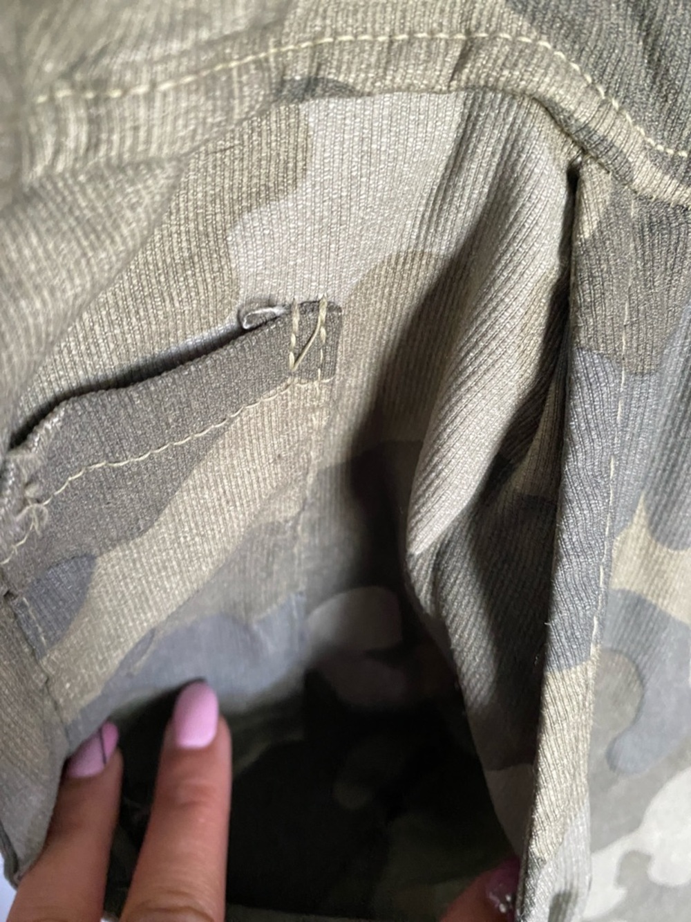 Camo Cargo Joggers with Sequin Pocket Detail - Picture 3 of 10